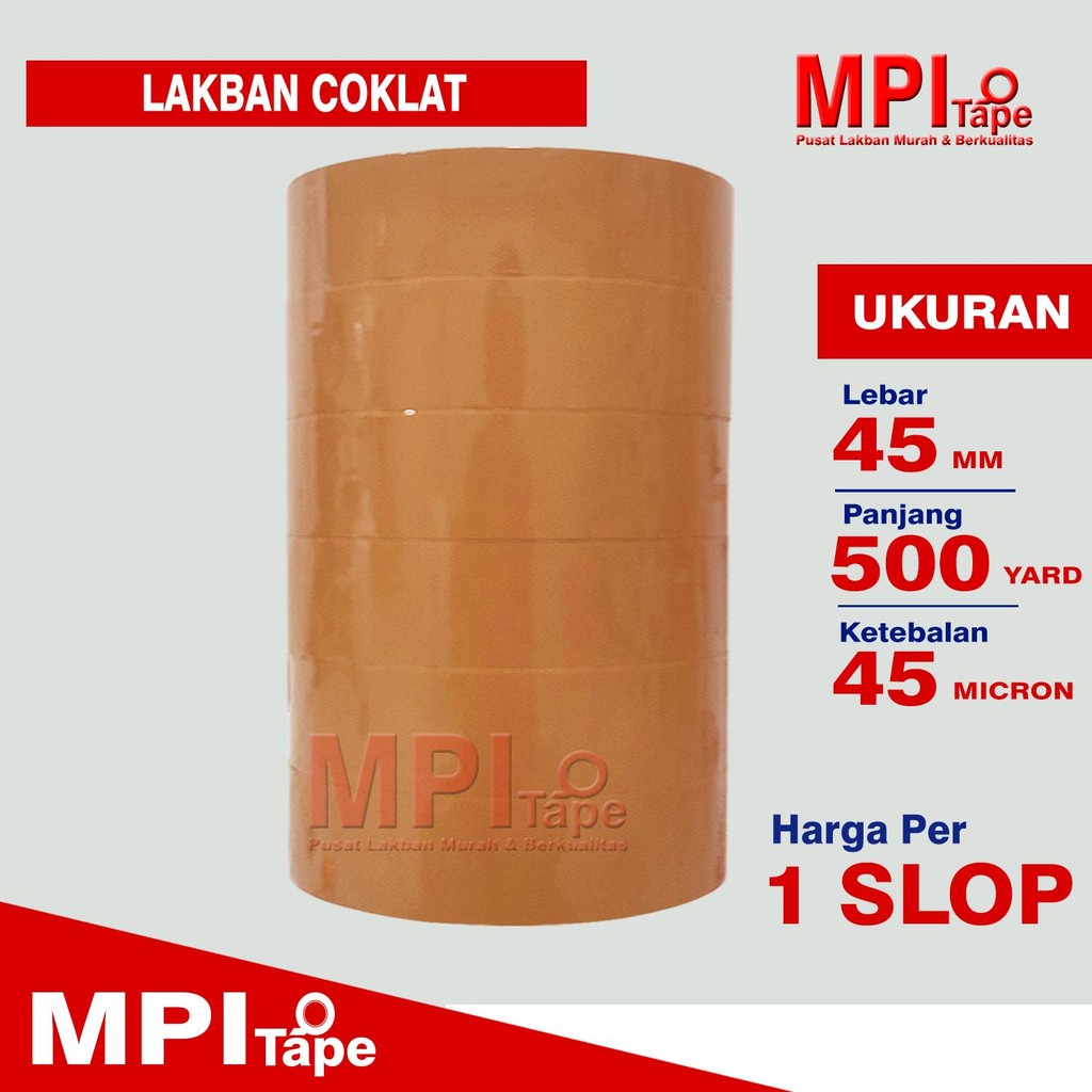 

1 Slop - Lakban Bening MPI 500 Yard - Lakban Packing Super Bagus