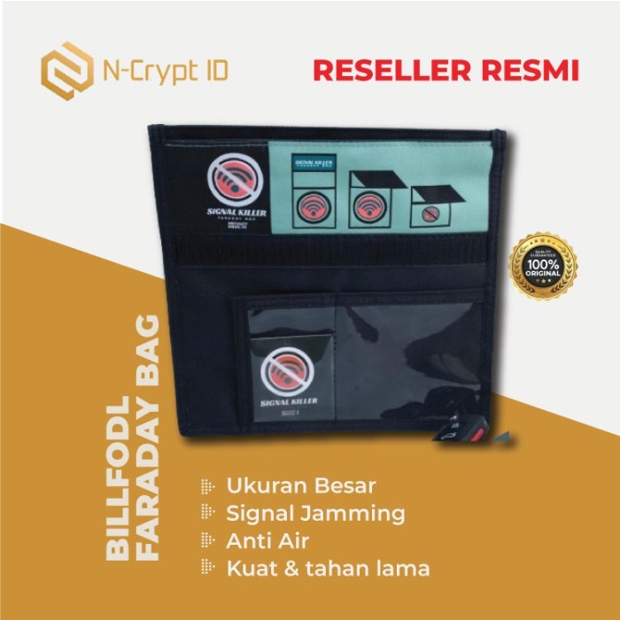 Faraday Bag Besar ( Untuk Penyimpanan Hardware Wallet dan Key Fobs )