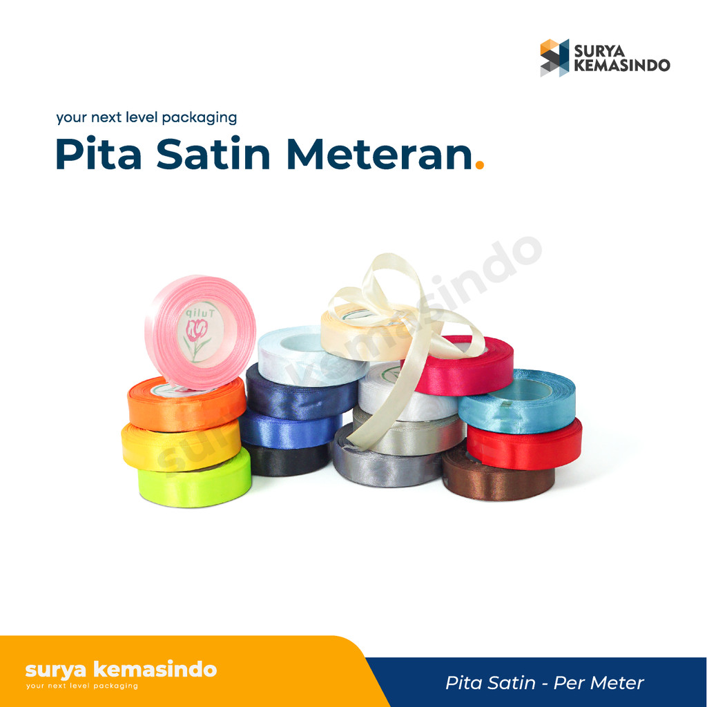 

Pita Satin ( 0,75" / 2 cm ) Meteran pita/pitakado/pitasatin/hampers