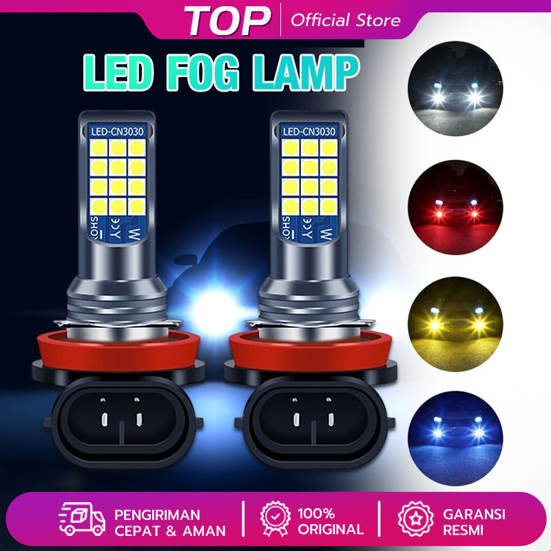24Led Lampu Kabut Led Mobil Warna Ganda  Bohlam Led  H11 Lampu Kabut Mobil Super Terang