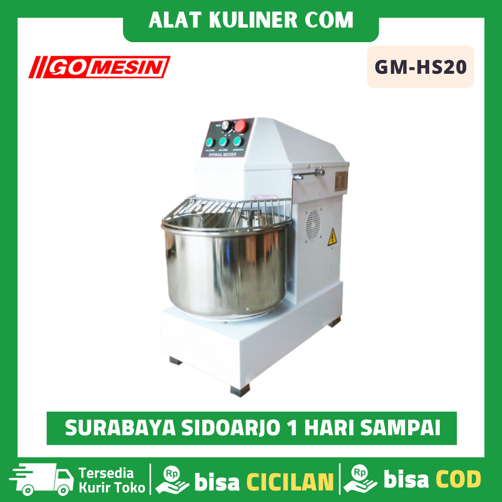 Spiral Mixer Roti 20 Liter Mixer Spiral 20 Liter Gomesin GM-HS20