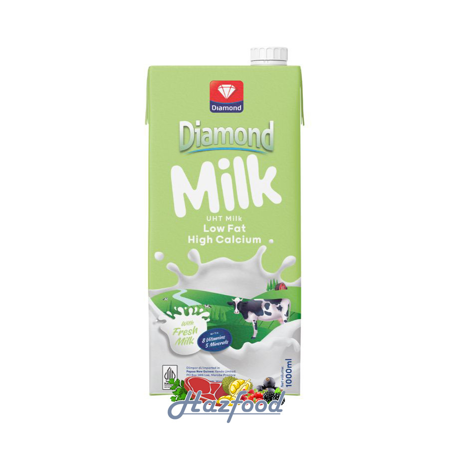 

Diamond Milk / Susu UHT Low Fat 1 Liter