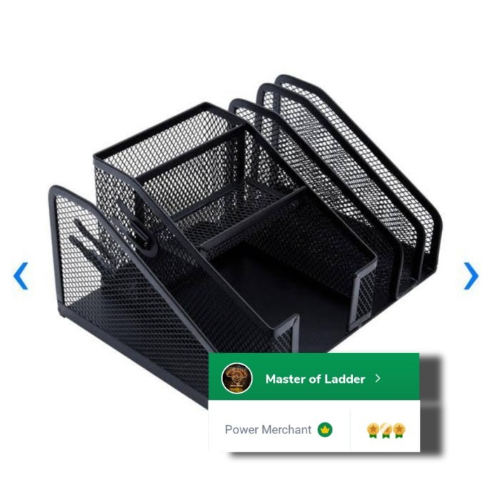 

ODI Desk Organizer/Tempat Alat Tulis kantor Plus Pemotong Isolasi - Hitam