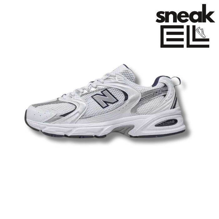 New Balance 530 White Navy Indigo Original Sepatu Running Pria Wanita/Running Shoes MR530SG