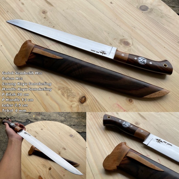 RV117 Golok pisau sembelih baja HSS per bearing super tajam siap pakai murah - 1