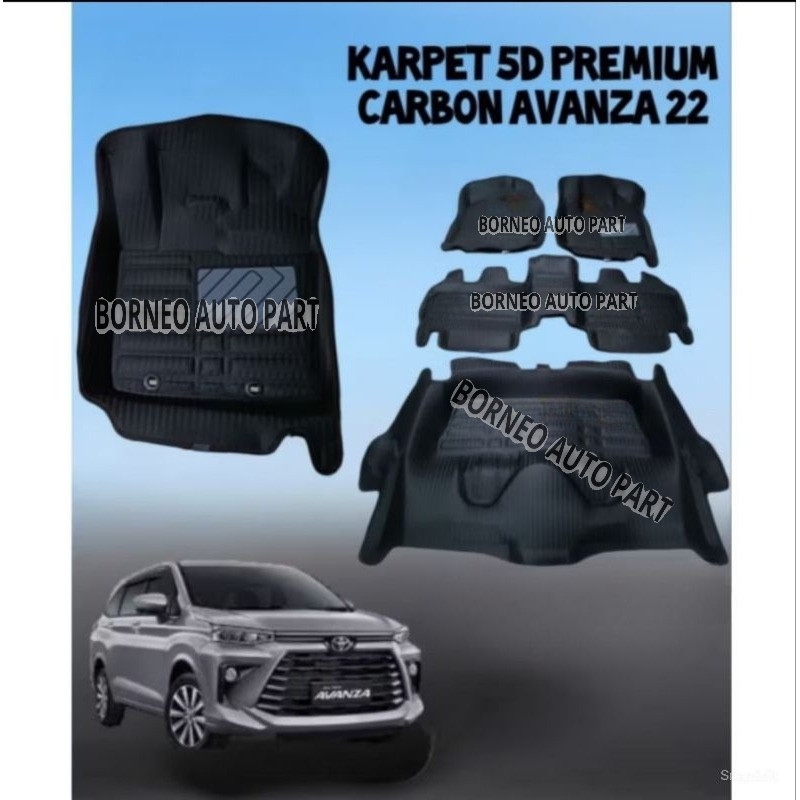 KARPET MOBIL 5D AVANZA 22 PREMIUM CARBON