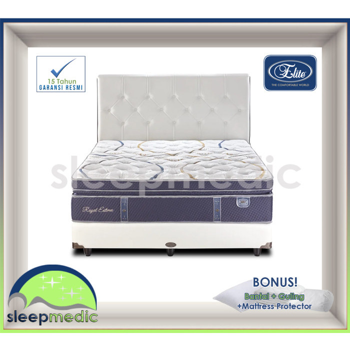 ELITE SpringBed ROYAL ESTIMA ( KASUR / SET ) 160 180 200 100 120 90 - Hanya KASUR, 100x200