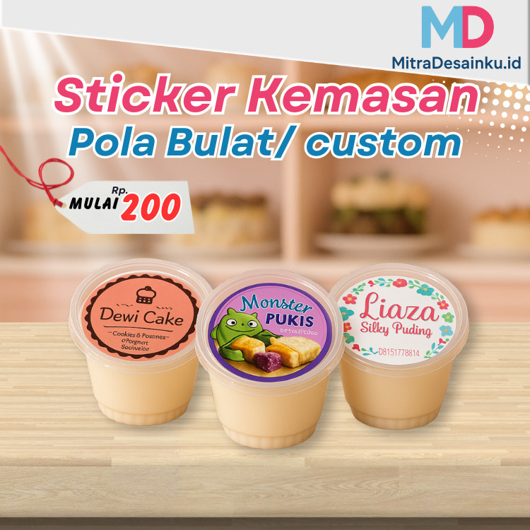 

Paling Murah disini , Cetak Stiker Vinyl Label Bulat Makanan Toples Custom