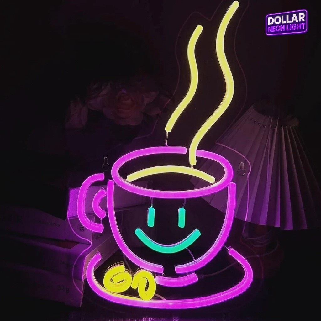 Coffee Neon Sign, Coffee Shop Cafe Bar Beer Pub Store Wall Light Sign, Coffee Bar Neon Sign for Coff