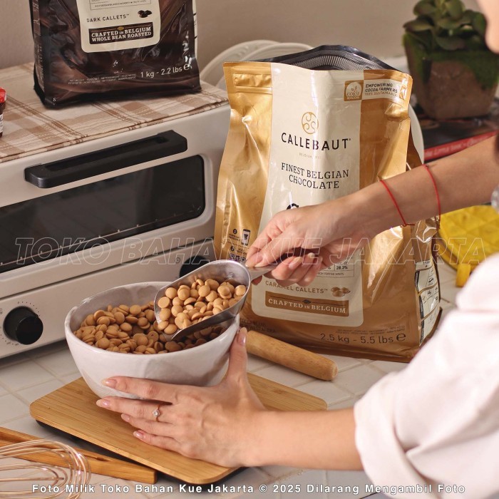 

Callebaut Chocolate Couverture GOLD 500gr Coin Caramel 30,4% Cokelat