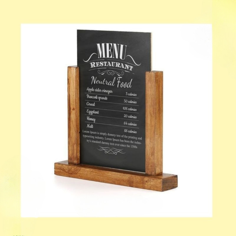 Stand Menu Cafe Resto Kayu Jati Belanda / Menu Holder / Stand Kalender