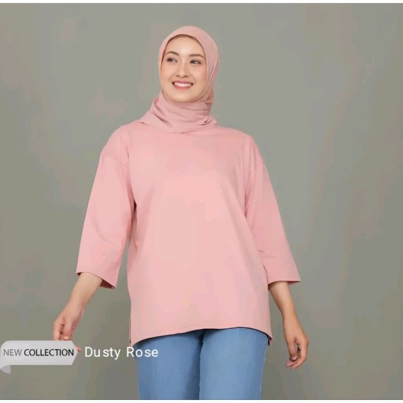 KAOS OVERSIZE WAFFLE LENGAN 7/8 / KAOS WAFER JUMBO / BASIC SWEATSHIRT WAFFEL UNIQLO