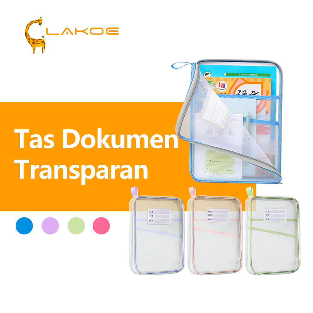 

​​LAKOEOFFICIALMALL​​ Tas Penyimpanan Dokumen Pouch Dokumen Jaring Tebal Anti Air Portabel