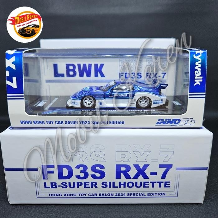 Pee99 Diecast Inno 64 CHASE CAR Hong kong Toy Car Salon 2024 Special Edition Liberty Walk LBWK (FD3S