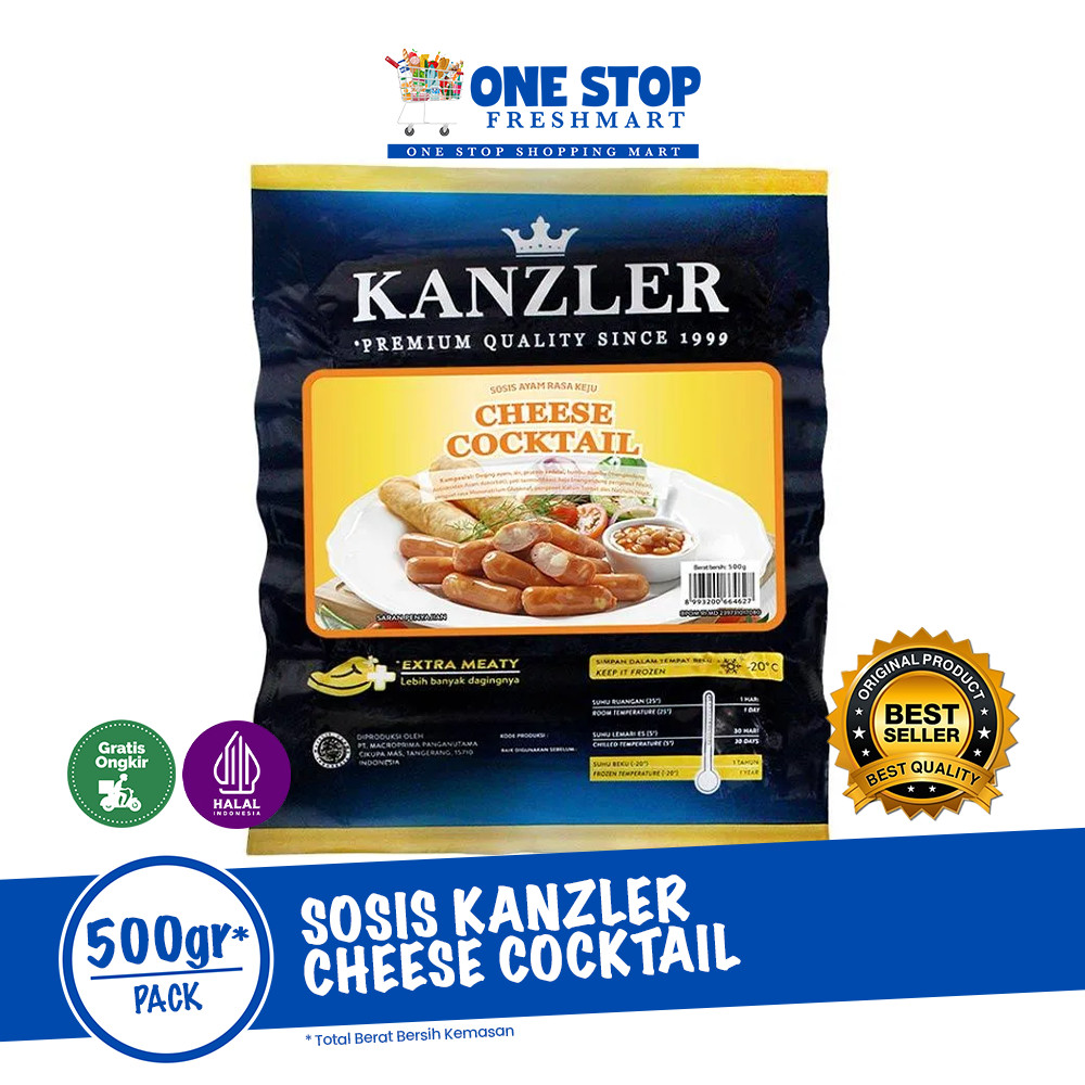 

KANZLER CHEESE COCKTAIL 500GR / SOSIS KANZLER AYAM RASA KEJU 500GR