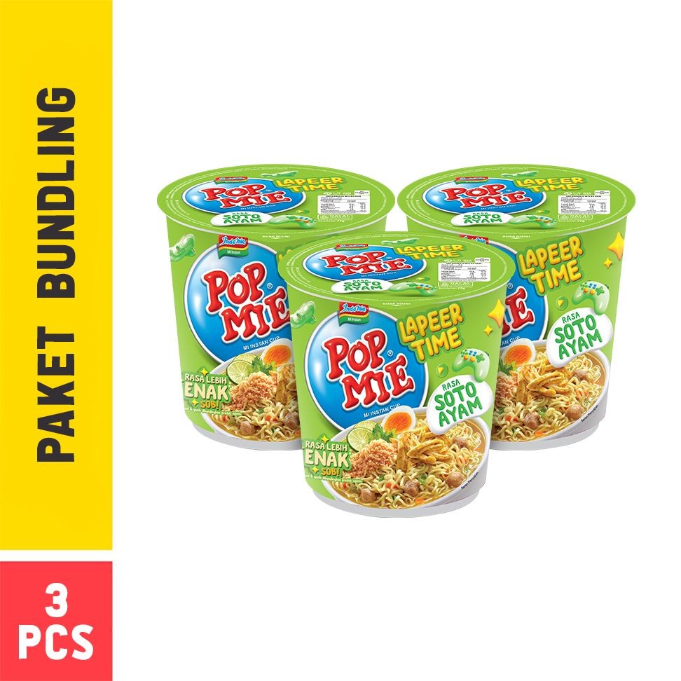 

3 PCS - Pop Mie Soto Ayam Lapeer Time 75 Gr