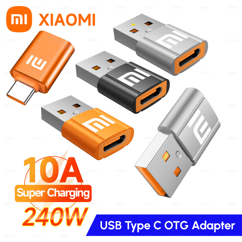 10A OTG USB Type C Female To USB A Male Adapter 240W Converter Adaptador  For Xiaomi 13 12 Pro Samsu