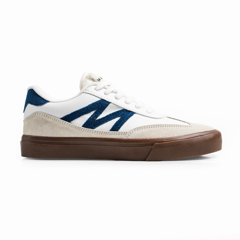 MARQUE.CO Gustav Series White Blue Navy Gumsole, Sepatu MARQUE Pria & Wanita dengan Material Kulit &