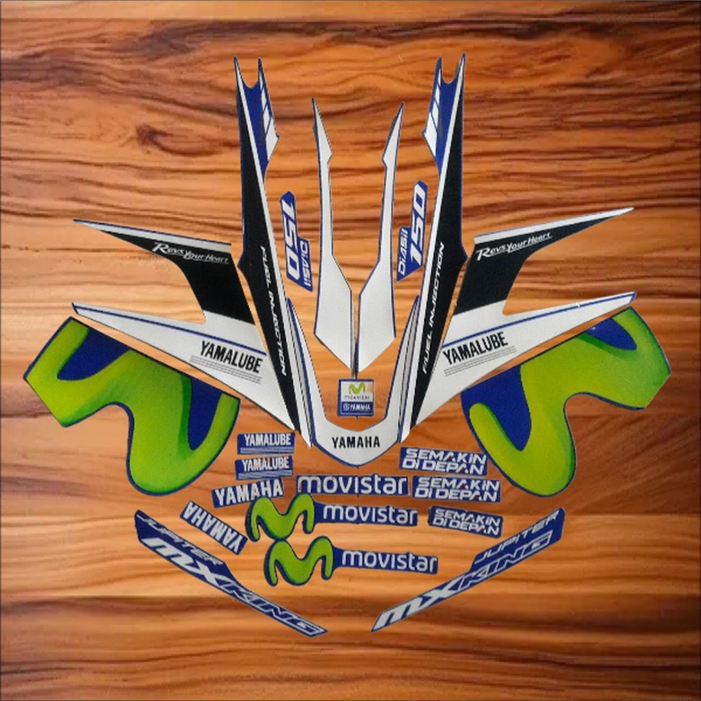 STRIPING STIKER MOTOR MX KING MOVISTAR 2016 TERMURAH