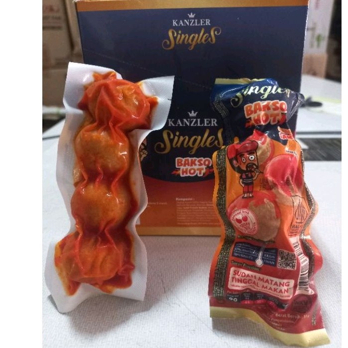 

Terlaris viral Bakso Pedas Kanzler Bakso Hot Bakso Sapi Hot Kanzler Singles 1pack Isi 4butir Bakso