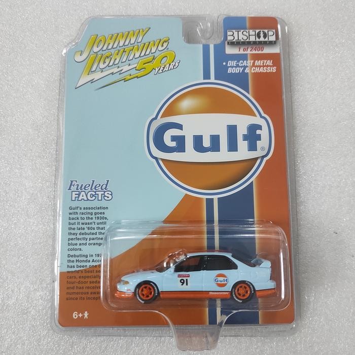 DIECAST JOHNNY LIGHTNING 50 YEARS 1996 HONDA ACCORD GULF MINIATUR