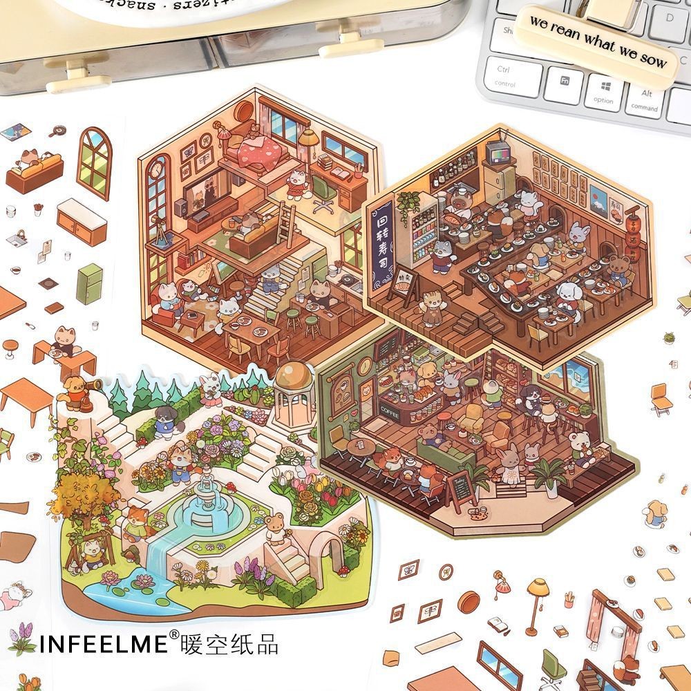 

STICKER 3D Premium Satisfying Decoration Landscaping Creative Mainan Anak Unik Lucu COD Viral Korea