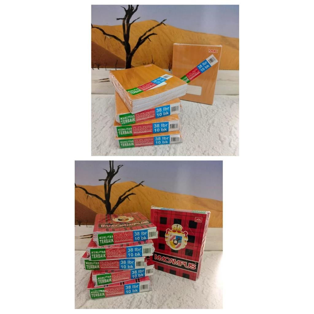 

(10buku) BUKU TULIS merek MMC 38LEMBAR / BUKU ukuran KWARTO (PENDEeeeK) / BUKU COVER SEPERTI SAMPUL COKLAT ATAU SEPERTI BUKU KAMPUS