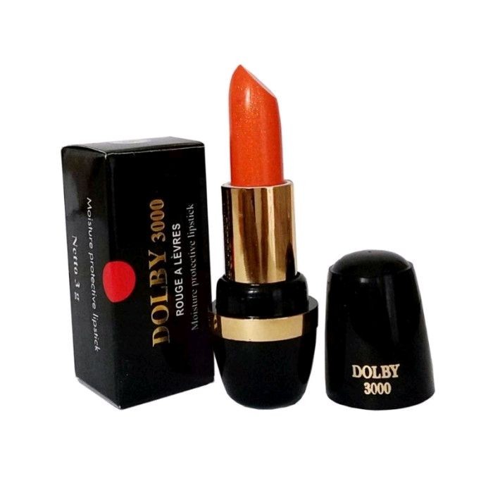 Dolby 3000 Lipstik Side 151 Glossy Orange Tampilan Pink Alami Tahan Lama & Lembut Dengan Vitamin A E