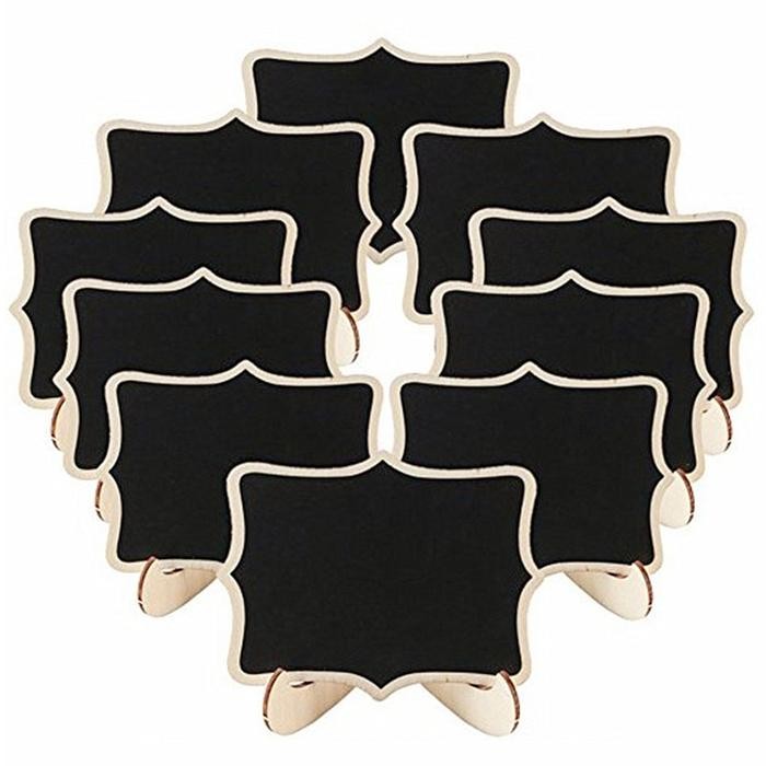 

Promo SET 10PCS Papan Tulis Kapur Kecil / Mini Chalkboard / Papan Kapur Menu terlaris