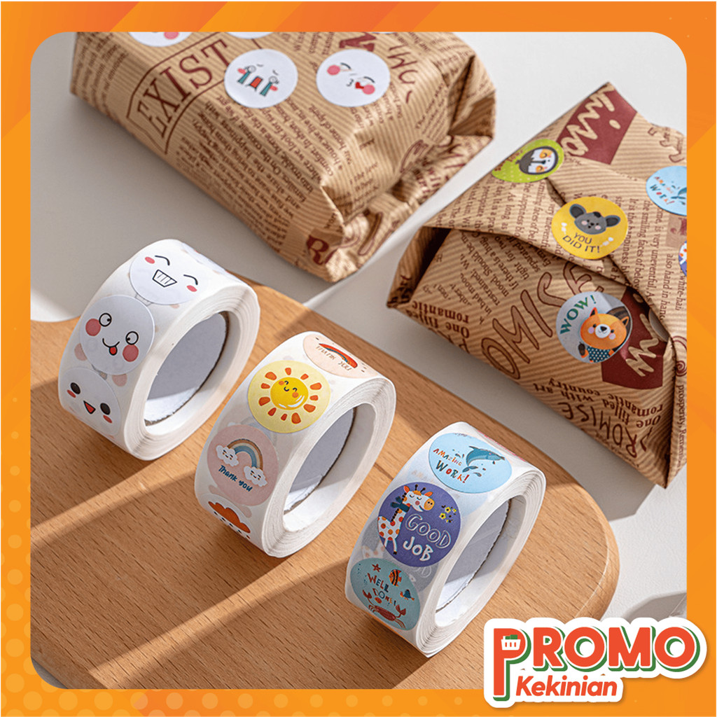 

Promo Kekinian - 6593 500 Pcs Stiker Selamat Menikmati / Sticker Jualan Makanan / Sticker Bulat Roll Makanan Kue Terima Kasih / Stiker Bulat Roll 500 PCS / Motif Lucu & Menarik