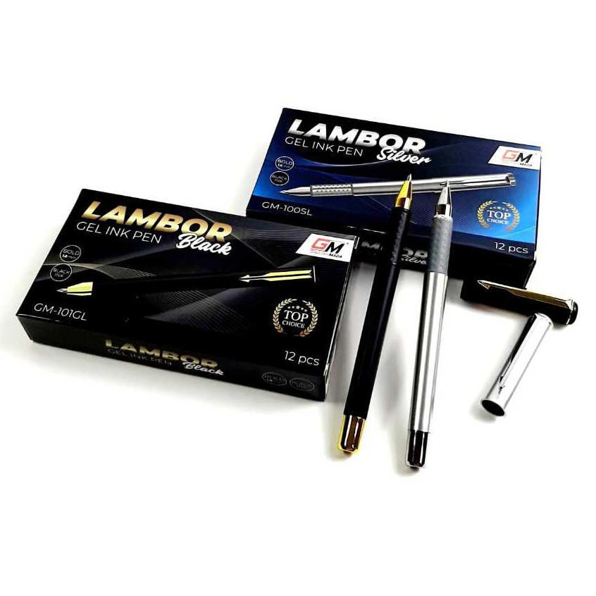 

Harga Grosir Per Kotak/12 Pcs Pulpen GM-100SL Silver/ Black 1,0mm