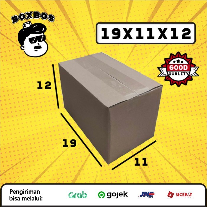 

KARDUS BOX uk 19x11x12 CM Kotak Packaging Corrugated SHEET POLOS