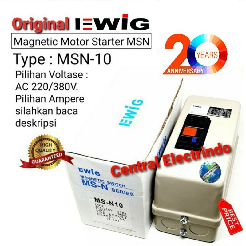 Magnetic Starter EWIG MSN 10 220V/380VAC.