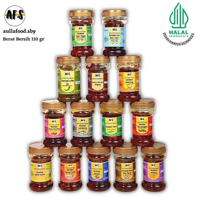 

AFS SAMBAL BTL: BABY CUMI,PARU, TERIMEDAN,CAKALANG,TUNA,UDANG,ROA ASAP,PEDA, TERASI,BAWANG