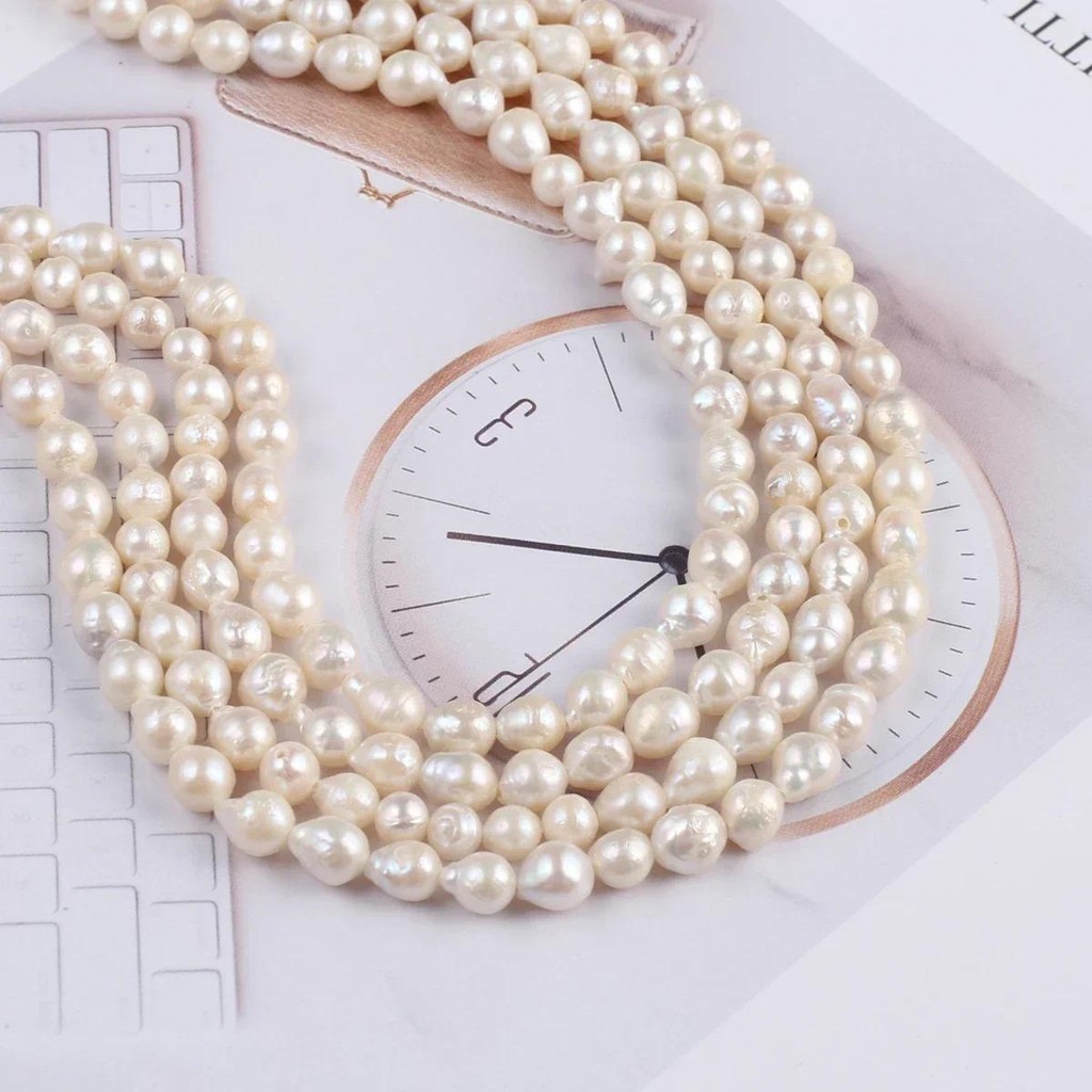 

A 5-6mm Natural Baroque Freshwater Pearl Beads White Loose Spacer Bead For Jewelry Making DIY Necklace Bracelet Accessory