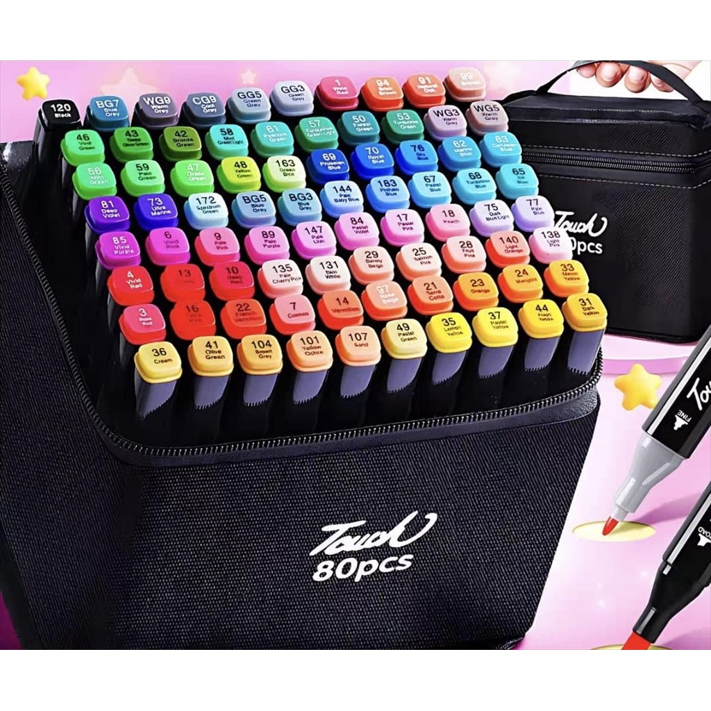 

Spidol Warna Warni 1 Set Sketch Marker 2 Tip Touch Marker