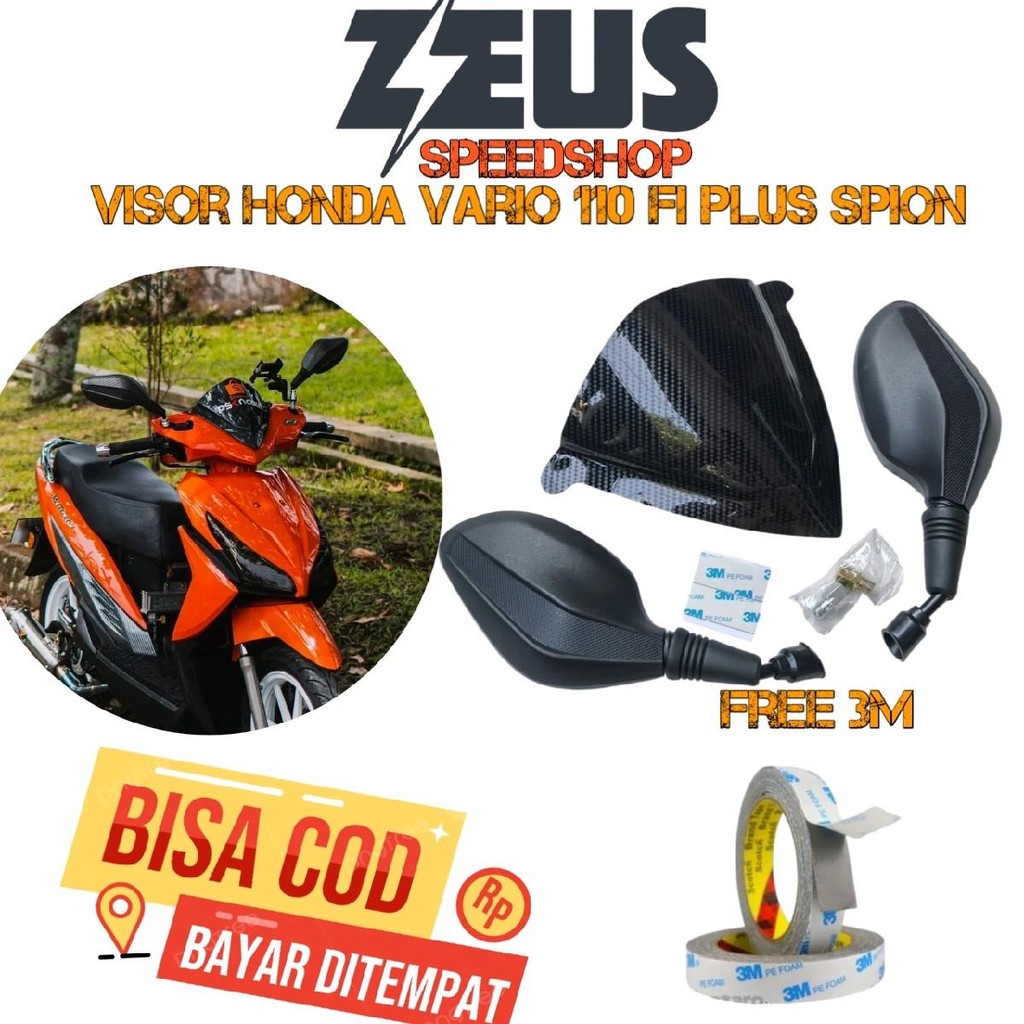 VISOR HONDA VARIO 110 FI LED SPION X1 HONDA VARIO 110 FI LED SPION CLICK HONDA VARIO 110 FI LED Moto