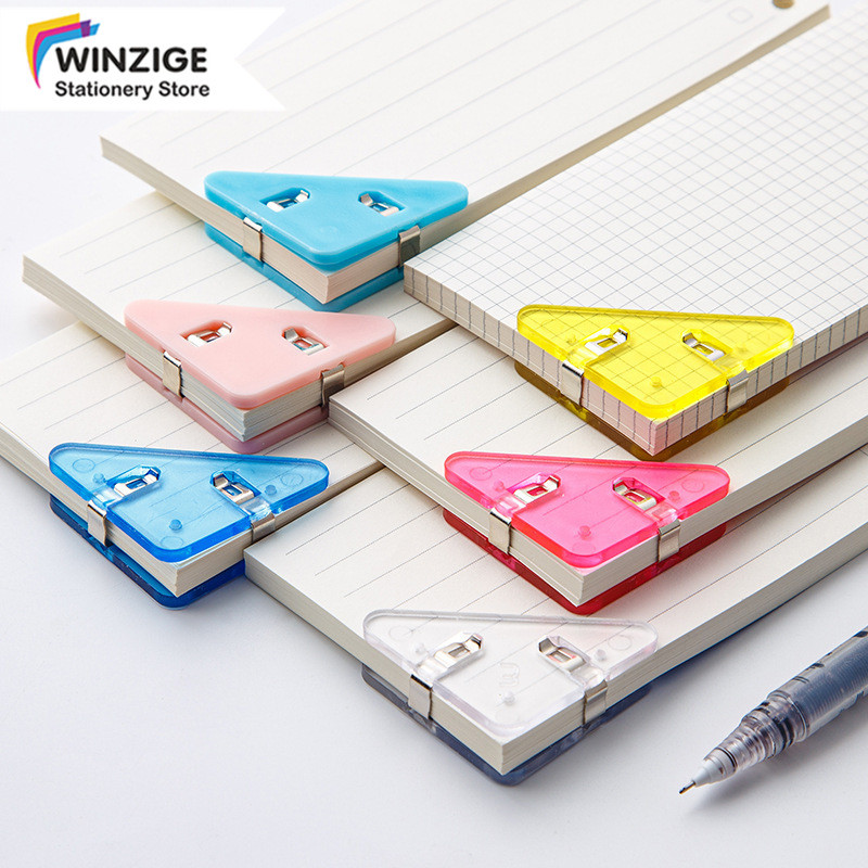 

Winzige 5pcs Paper Clip Klip Kertas Buku Transparan Transparent Triangle Clip Stationery Office Dovetail Clip Acrylic PP Clip Book Clip Anti-roll file