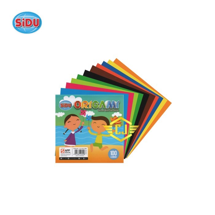 

[1 PAK / 100 LBR] Kertas Melipat / Origami SIDU 12 X 12 cm