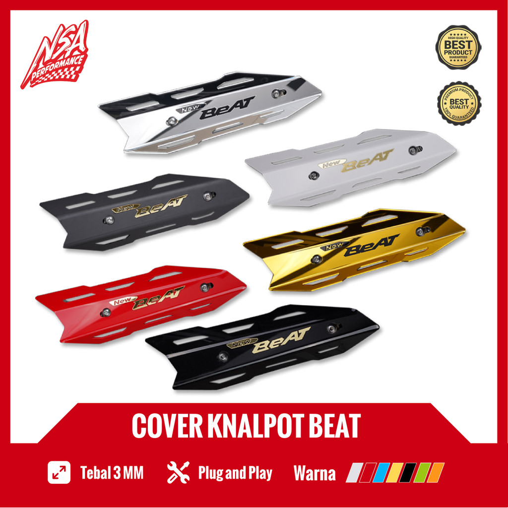 ID NSA COVER KNALPOT BEAT 2010-2024 TUTUP KNALPOT ALL HONDA BEAT AKSESORIS MOTOR BEAT NSA