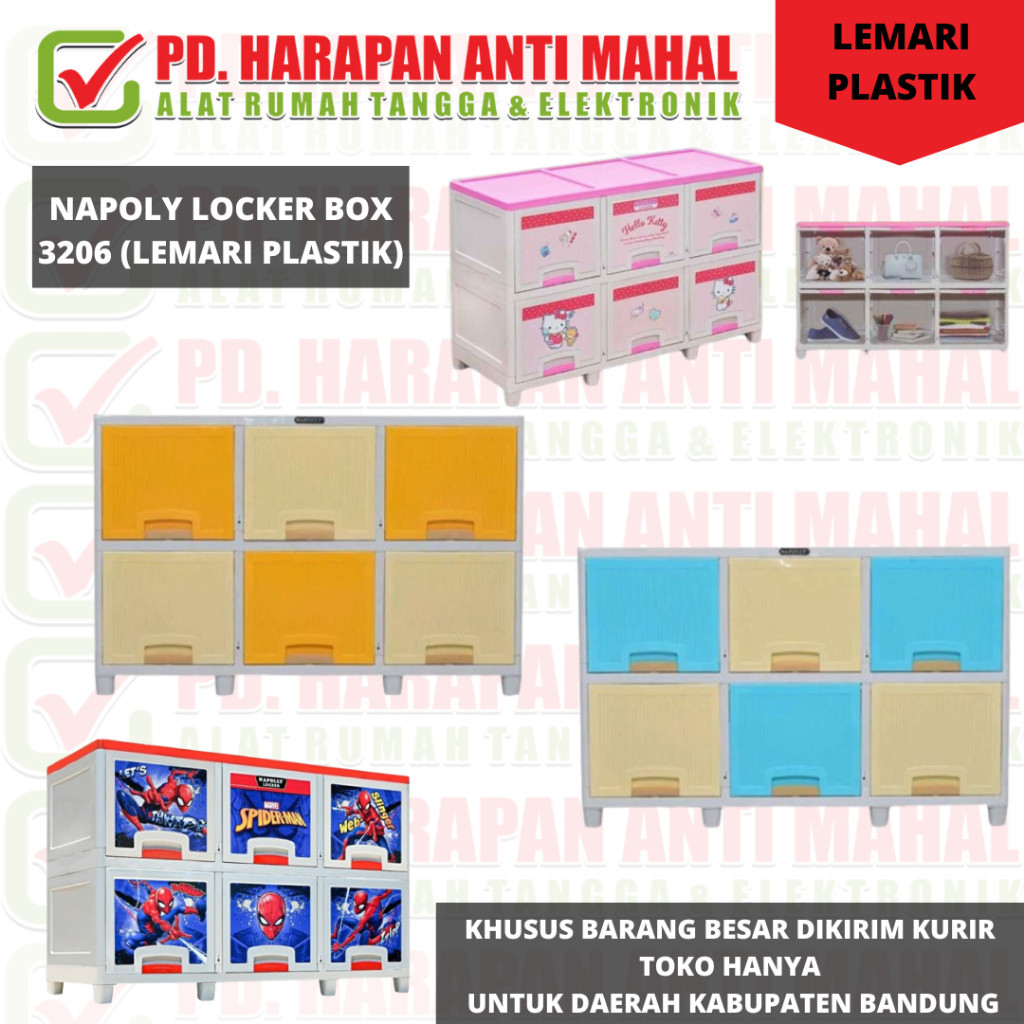 NAPOLY LOCKER BOX 3206 (LEMARI PLASTIK)/NAPOLY LOCKER BOX 3206 KTLB HELLO KITTY/NAPOLY LOCKER BOX 32