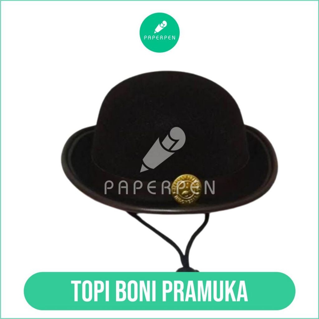 (PST.ATK) Topi Boni/Topi Pramuka Sekolah/Topi Pramuka Coklat