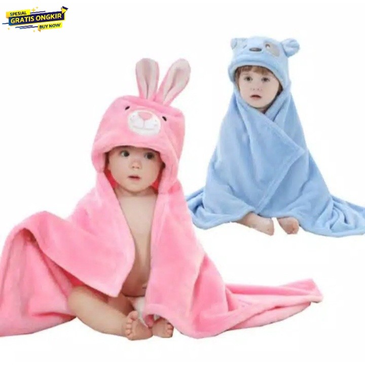 Selimut Bayi Tebal / Baby Blanket / Selimut Topi Bayi (hoodie) / Selimut Tidur Bayi BS-03 Selimut Ba