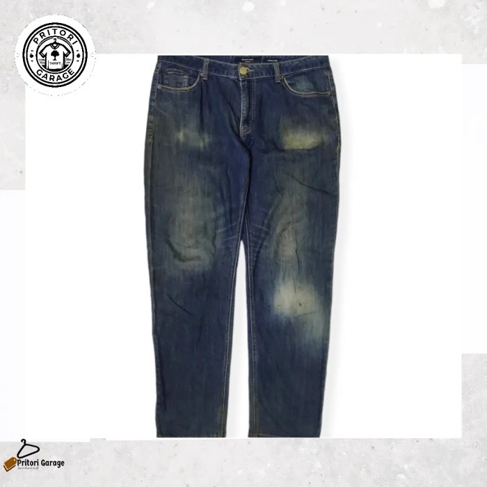 Soft Jeans Coated Denim Clride.n Straight Fit Dark Blue Faded Wash 34