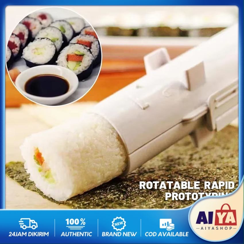 Cetakan Sushi Roll Bazooka Alat Sushi Maker Cetakan Gulungan Sushi Maker Box Otomatis Praktis Motif 