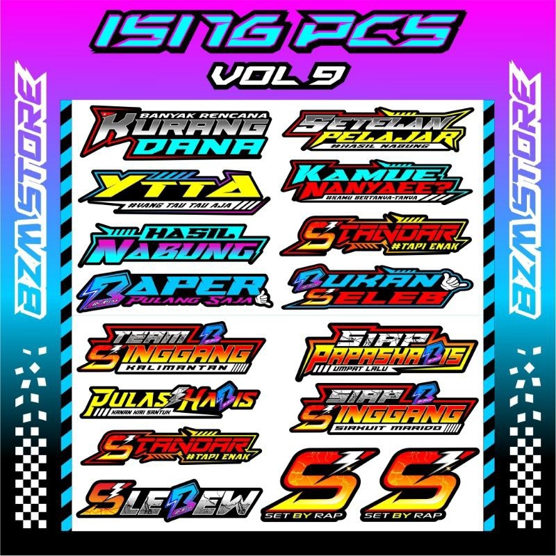 

Stiker Isi 16pcs Vol9 Original
