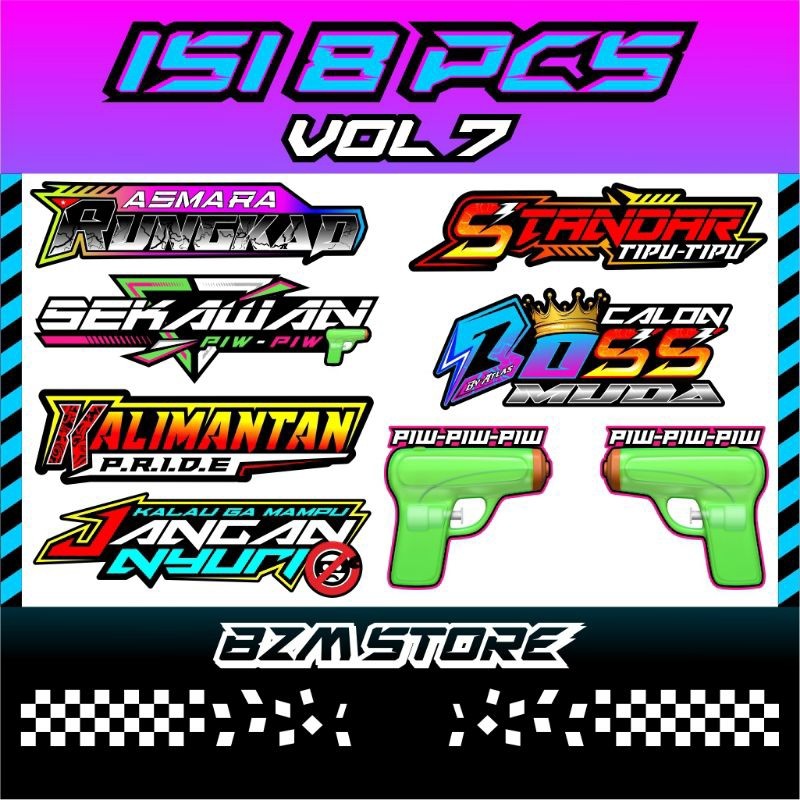 

Stiker Vol7 Isi 8pcs Original