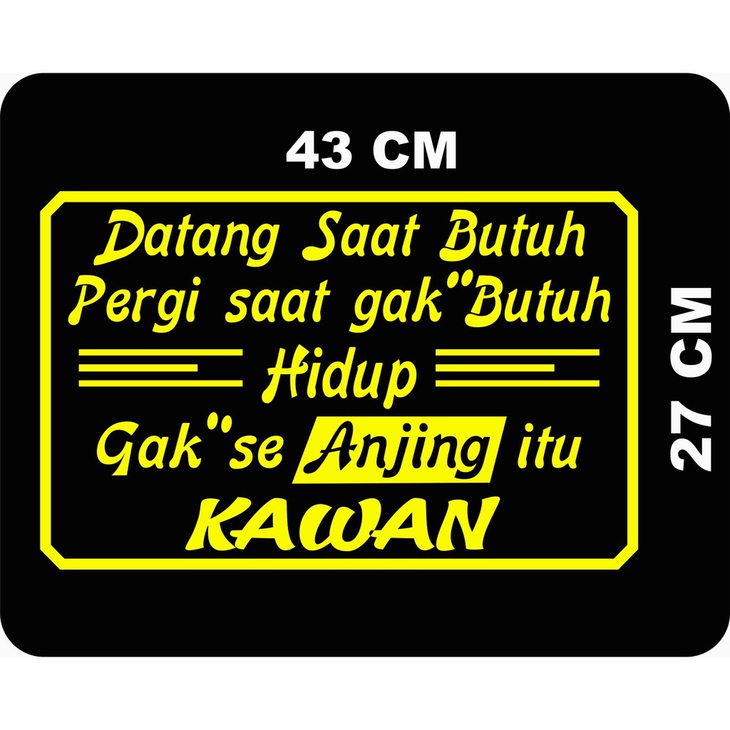 STIKER KACA STIKER KATA STIKER TRUK CANTER  KATA - KATA