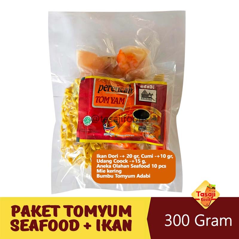 

Paket Tomyum Premium Olahan Seafood Plus Dori Udang dan Cumi Segar