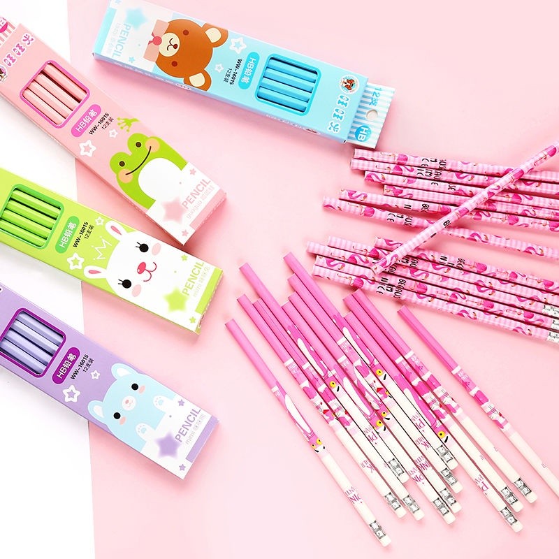 

Pensil Kayu/Pensil untuk Siswa Kartun Kreatif/Pensil HB Anak dengan Kepala Penghapus/Pensil Positif TK Sekolah Dasar